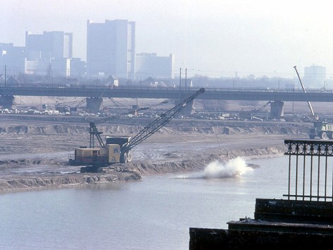 Donauinsel - Bauphase